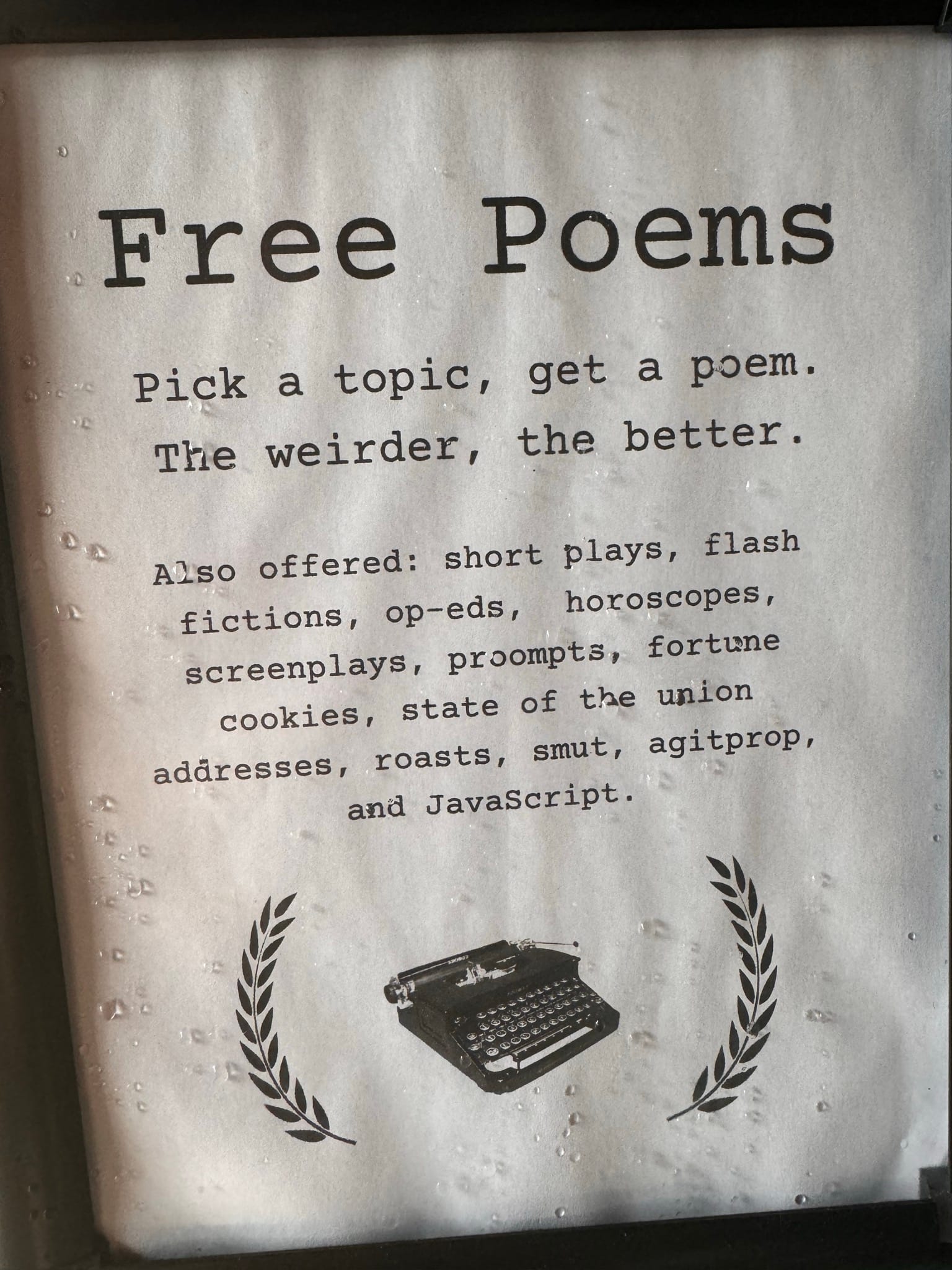 A poetry reading at Vibecamp
